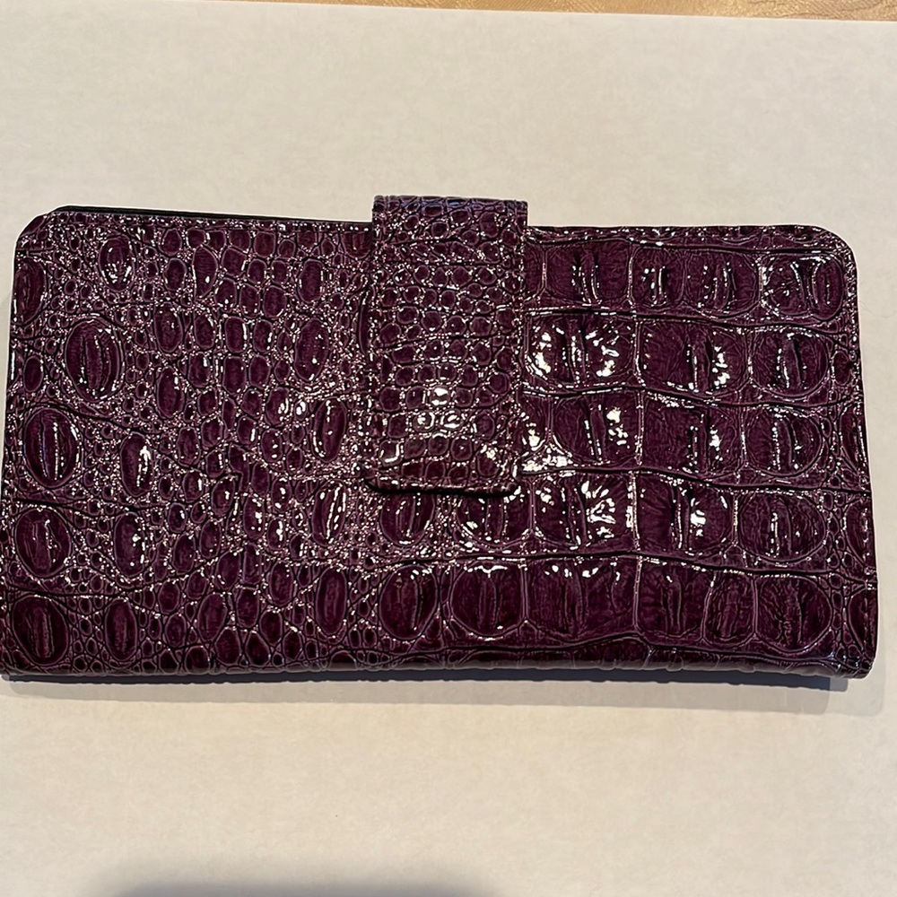 Mundi Faux Leather Zippered Wallet with credit card slots & Snap closure. New